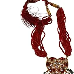 maya fashion Stone Stud Colour Multi Pack of 1 Material Brass Aad Rajasthani Rajwadi Aad Pendant-picture-22