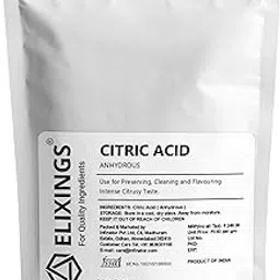 Elixings Citric Acid Anhydrous for Preserving, Cleaning and Flavouring, 300g-image-71