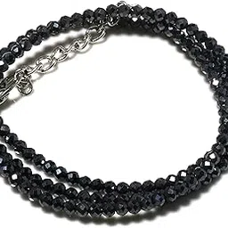 Natural Black Spinel Beaded Necklace Jewelry for Men Women Boys and Girls-picture-24