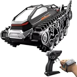 VIKINGS Remote Control Amphibious Tank Toy 1/12 Scale High Speed Climbing RC Tank 4WD Off Road Strong Power Waterproof RC Car Toys 2.4Ghz Remote Control All Terrain Crawler Truck-picture-15