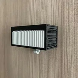 Wall-Mounted Display Key Holder with Toy Car Garage, Decorative Key Hook Storage, Black Red-picture-33