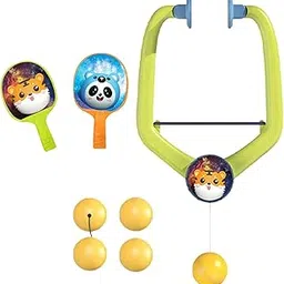 FABLOFT Indoor Hanging Table Tennis Trainer Pingpong Rackets and Balls for Beginners-image-7