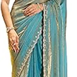 shyamlata Women's Premium Fandy Silk Saree with Alluring Siroski Work Blouse-picture-32
