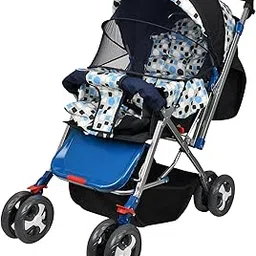 Bravetot Baby Pram & Stroller for Newborn to 3 Years Foldable Lightweight & Adjustable Reclining Seat | Mosquito Net Safety Belt Storage Basket & Canopy for Outdoor Travel Comfort-image-35