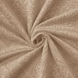 Encasa XO Embossed Velvet Fabric Material by Meter Beige | Sofa Cloth Material | Unstitched Fabric for Making Cushion Cover, Sofa Cover, Backdrop| 175 GSM, Width 54 Inches | Order by Meter-image-4