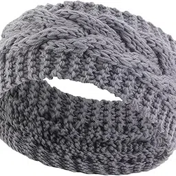 merishopp Elastic Knitting Headband Headwear Thick Hair Bands for Girls Women Workout Gray-picture-54