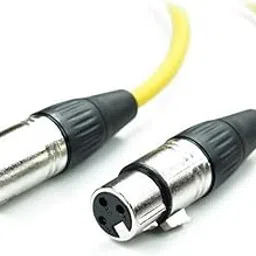 Bajaao Profesional quality, XLR Male to XLR Female Balanced Microphone Cable- Yellow 3M / 10ft-picture-34