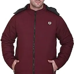 leebonee Men's Solid Quilted Puffer Jacket with Detachable Hood-picture-38