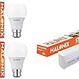 Halonix 20W Led batten tubelight (Pack of 2, cool day white) B22 10-Watt Led ASTRON Plus (Pack of 4, White, Round)-image-1