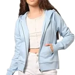 talitha fashion Women's Solid Casual Zipper Sweatshirt for Winter | Lightweight Fleece Full Sleeves Front Zip-Up Women Stylish Hooded Neck Zipper Hoodie for Winter-picture-30