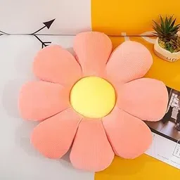 RVA Sunflower Throw Pillows Cute Stuffed Decorative Pillows Floor Cushion for Girls Bedroom Couch Sofa Chair Lovely Aesthetic Plush Pillow Beautiful Fashionable Decorative Cushion (35CM, Pink/Yellow) image 1