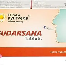 Kerala Ayurveda Sudarsana Tablet | Relieves Viral Infections | Eases High Temperature, Chills, and Cold | Relieves Headache, Sore Throat, and Cold | Ayurvedic Anti-viral Tablets| No Artificial Flavors| 100% Ayurvedic |With Kirathatiktha, Musta, Patmaka, Murva, and Kutaja |-picture-33