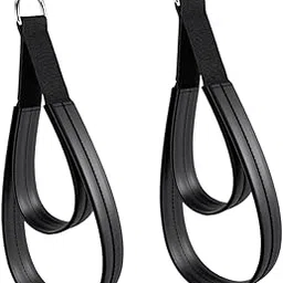 JAZZY PEARLS® 2Pcs D Rings Straps Handle Yoga Home Pilates Double Loop Straps for Reformer Silver Rings-Sporting Goods-Fitness, Running & Yoga-Yoga & Pilates-Pilates Accessories-2 Pilates Straps-image-20