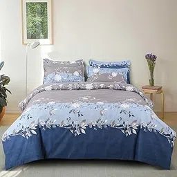 Super Soft Glace Cotton King Size Razai Cover/Quilt Cover/Comforter Cover/Duvet Cover For Double Bed With Zipper Closure - Dohar - 90X100 Inch (Grey), 160 tc-image-36
