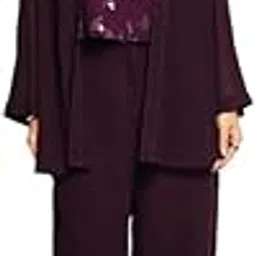 zink london Women's Purple Embroidered Basic 3-Piece Co-Ord Set-picture-15