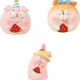 CALANDIS 3 Pieces Lovely Car Statue Decoration Statuette for Center Console Home | Figurines-image-40