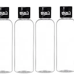 RCS Hair Applicator Squeeze Bottle - 100ml | Transparent Plastic Bottle with Black Flip Cap | Refillable Leak-Proof Travel Bottle for Hair Oil Shampoos Lotions & Creams - Pack of 6-picture-22
