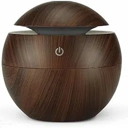 KLVS Ultrasonic Cool Mist Humidifier and Essential Oil Diffuser for Home Office Car Silent Air Moisturizer with Color Changing LED Lights Portable Wooden Aroma Diffuser for Relaxation-picture-33