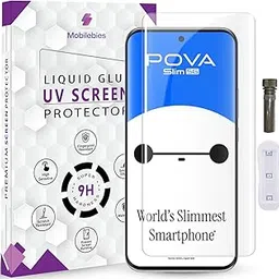 Advanced HD+ UV Tempered Glass Screen Protector For Tecno Pova Slim 5G (6.78 Inch, Pack of 1) Full Adhesive UV Curved Screen Guard, Case Friendly with installation kit & Guide-picture-20