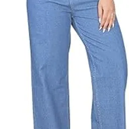 z&zently Women High Waist Wide Leg Denim Baggy Jeans | Regular Fit Jeans for Women-picture-42