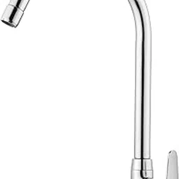 LIPKA Virgo Swan Neck with Flexible Round 20 Inches Swivel Spout Table Mount Brass Faucet/Tap for Bathrooms Washbasins & Kitchen Sinks with Chrome Finish-image-10