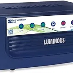 Luminous Eco Volt Neo 850 Pure Sine Wave 700VA/12V Inverter for Home, Office and Shops (Supports 1 Inverter Battery of 12V) image 1