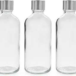 100ML Clear Round Empty Glass Bottle | Silver Screw Cap| Inner Plug | Refillable | Leak Proof For Essential Oils | DIY Perfumes | DIY serums (1)-picture-47