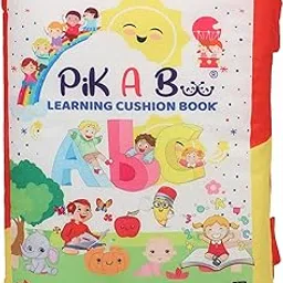 PiK A BOO Cushion Book Level 1-6 Months 3 Years Pillow Soft Toy Infants Toddlers Cloth Book Early Learning Development Sensory Interactive (Red English Rhymes Level 1)-image-33
