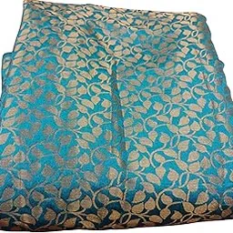 Women/Girls Ethnic Unstitched Brocade Blend Banarasi Jacquard Fabric/Cloth/Dress Material For Dress, Suit, Blouse (1 Meter)-picture-12