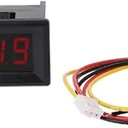 xcluma Digital Voltmeter Red LED Car Voltage Detector 0.36 inch three wire 0-100v Red-image-92