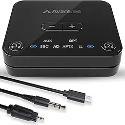 Avantree Audikast 3 [2025 Version] - Bluetooth 5.3 Transmitter for TV with Optical or AUX Audio Output Port, aptX-Adaptive & Low Latency, Dual Link for 2 Headphones, and 100ft Long Range-image-25