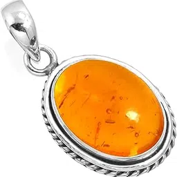 925 Sterling Silver Handmade Pendant for Women 12x16 Oval Gemstone Statement Jewelry for Gift (99548_P)-image-26
