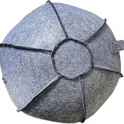 bnf® Yoga Ball Cover Felt Training Lightweight Home Gym Folded Pilates Ball Cover Light Gray Diameter 55cm-Sporting Goods-Fitness Running & Yoga-Fitness Equipment & Gear-Exercise Balls-image-8