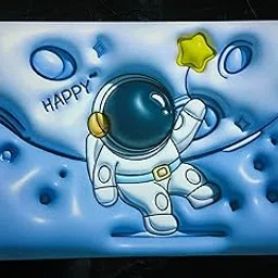Bathroom Door Mat | 3D Visual Anti-Slip Absorbent Mat | Quick Drying Non-Slip Bath Mat | Anti Skid Water Soaking Floor Mat | Rubber Foot Mat (60 x 40 cm) (Astronaut)-picture-17