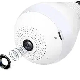 securinnov Wi-Fi Full Ultra HD 1080P CCTV Smart Security IP Camera Led Bulb with Holder Light Vision Indoor Wireless Panoramic Fish Eye Shape V380 Pro (Bulb Camera)-image-34