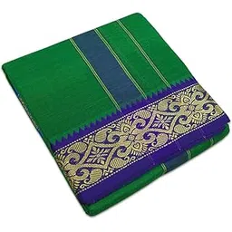 vimayam South Indian Pooja Dhoti Towel set | 4 Meter Dhoti + 2.25 Towel-picture-41