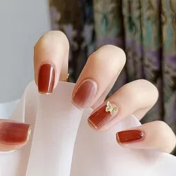 BUETIE Press-On Nails for Women & Girls | Reusable False Nails Kit | Easy DIY Nail Art | Stylish, Trendy & Quick Application for Special Occasions 24 Pcs_Multicolor-image-86