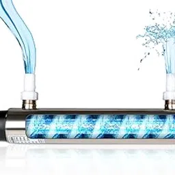 coospider-repta 12W in Line UV Light Sterilizer for Aquarium Algae Control with 12 Watt UVC Bulb Stainless Steel Ultraviolet Clarifier Green Killing Machine Algae Remover for Pond-picture-53