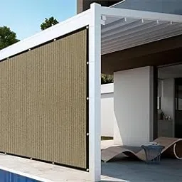 GREEN DECOR HDPE Sun Shade Cloth Canopy Cover with PP Band & Grommets & 85-90% Sun & UV Protection Used for Patio,Garden,Porch,Balcony,Outdoor Area (Beige Black Color, 14 X 12 Feet)(Pack of 1 Piece)-picture-20