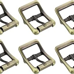 uxcell Metal Roller Buckle, Single Prong Belt Buckle Square Center Bar Buckles for Leather Craft Accessories-picture-14