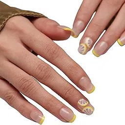 Miss Belle Tutti Fruiti Tips Press On Nails Set for Women | Reusable Artificial 24 Pcs with Pre & Post Care Kit | Stick On Nails for Women with Glue | Long Lasting Nail Set for Festivals & Daily Use-picture-37