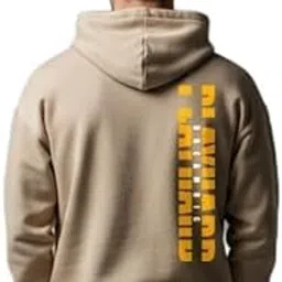 Men's 100% Cotton Fleece Fabric Stylish Sweatshirt, Stretchable Full Sleeves Printed Sweatshirt Comfort Fit, Casual Winterwear for Men Size - XL-Beige-image-54