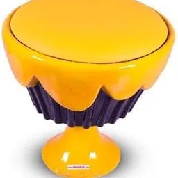 Waahkart Home Decor Ice Cream Cup Cake Chair/Stool- Yellow-picture-18