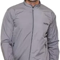 natris Solid Windcheater Jacket for Men | Lightweight Waterproof Windbreaker | Windproof & Water-Resistant Casual Jacket for Outdoor Adventures | All-Season Men's Windcheater-picture-10