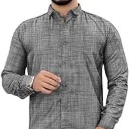 Men's Khadie Cotton Long Sleeves Jharna Striped Collar Neck Regular Casaul Shirt-picture-26