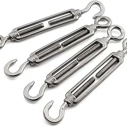 ENGARC Galvanized Turnbuckle Hook and Eye Duty Wire Rope Tension (2, M6)-picture-20