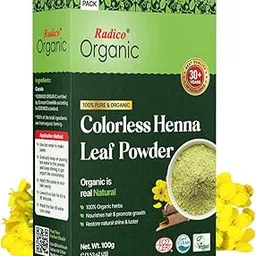Radico Organic - 100% Pure & Organic Herbs Colorless Henna Powder (100g) - Nourishes hair & promote growth, Restore natural shine & luster-picture-39