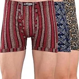 t.t. Pure Cotton Trunk for Men | Regular Fit | Printed | Snug Fit | Long Trunks | Inner Elastic | Soft and Comfortable | Assorted Prints| Pack of 3-picture-50
