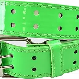 eurosport EURO Women's Thick Wide Leather Belt - BN9041 - Neon Green - Small, Green, Small-picture-51