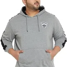 austivo Men's Full Sleeve Solid Hooded Plus Size Sweatshirt-picture-24
